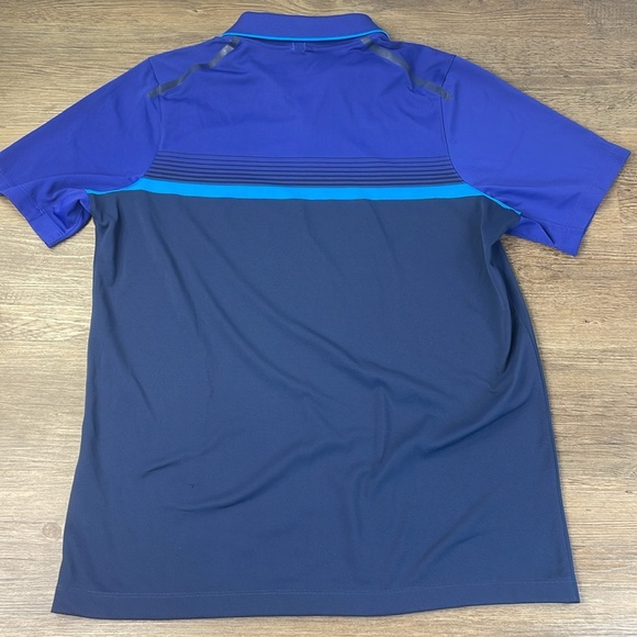 Nike Golf Tour Performance Men’s Short Sleeve Polo Shirt, Navy Striped, size Med - Picture 7 of 8